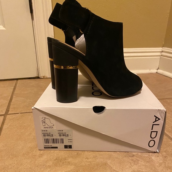 Aldo Shoes - Black Open Toe Heels